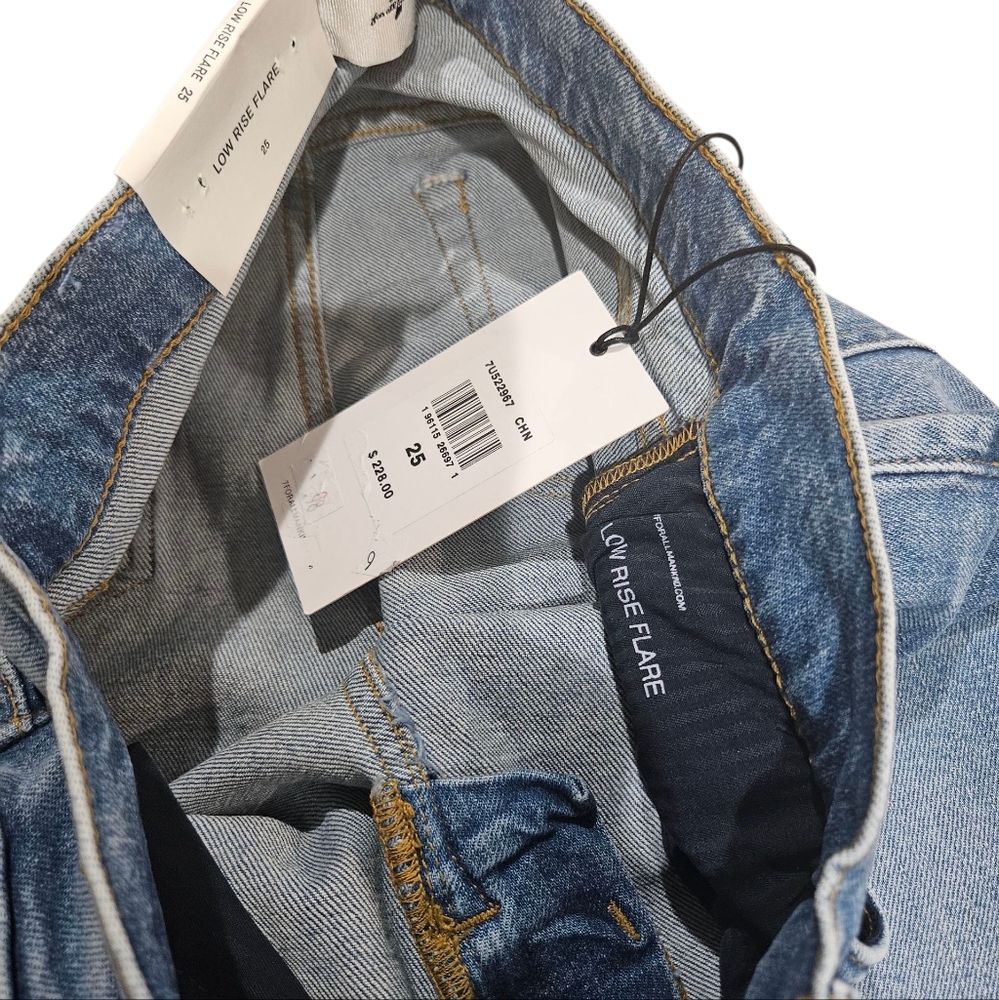 7 For All Mankind Low Rise Flare in Chamberlain Size 25 NWT - Picture 8 of 8